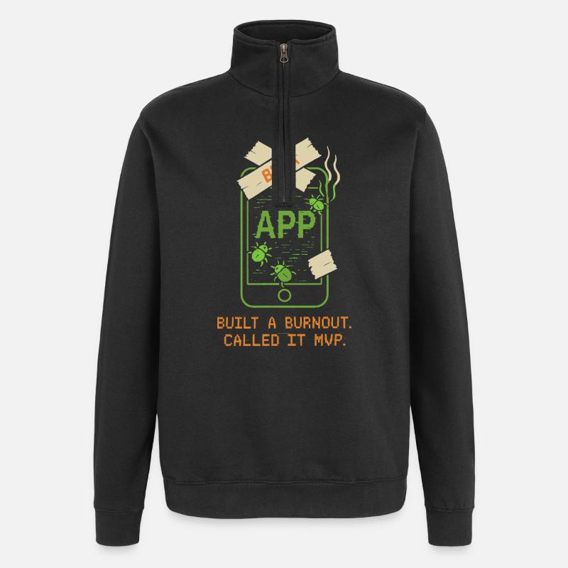Startup-gründer Survivor Burnout Recover - Quarter-Zip-Sweatshirt - Schwarz