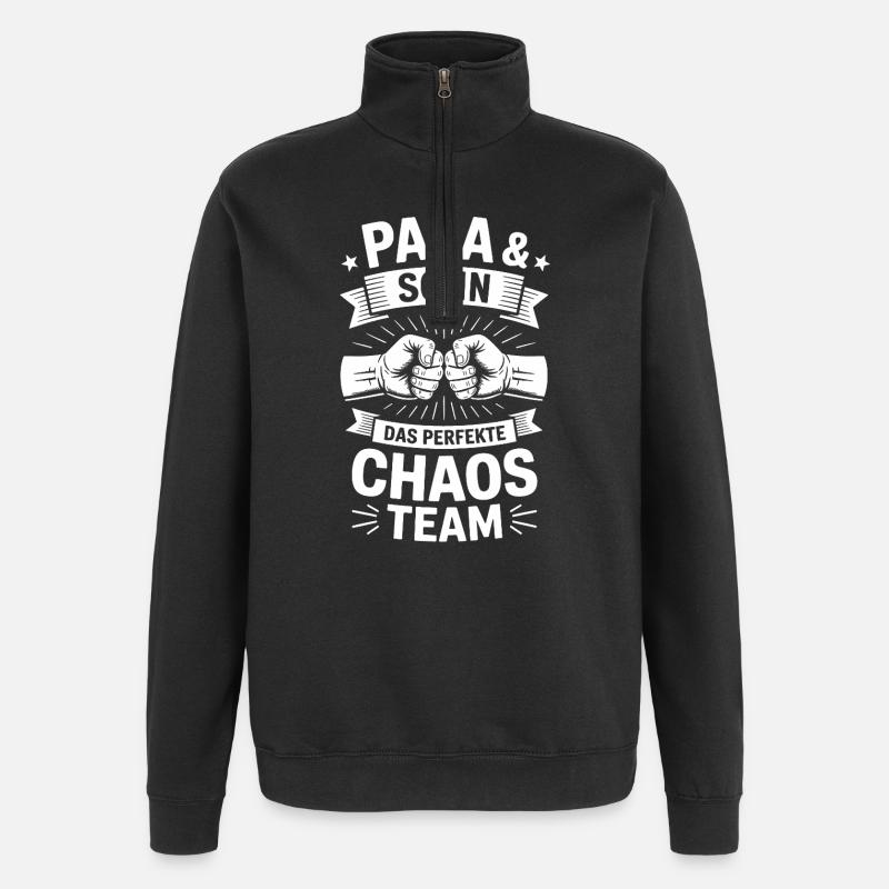 Équipe Chaos Papa & Sohn - Sweat à zip 1/4 - noir