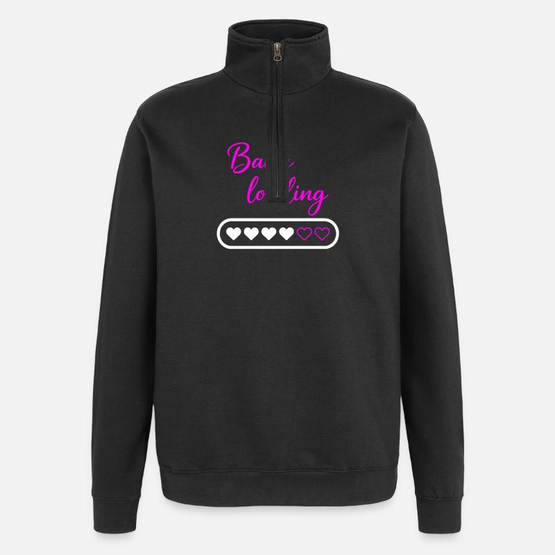 Baby loading - Quarter-Zip-Sweatshirt - Schwarz