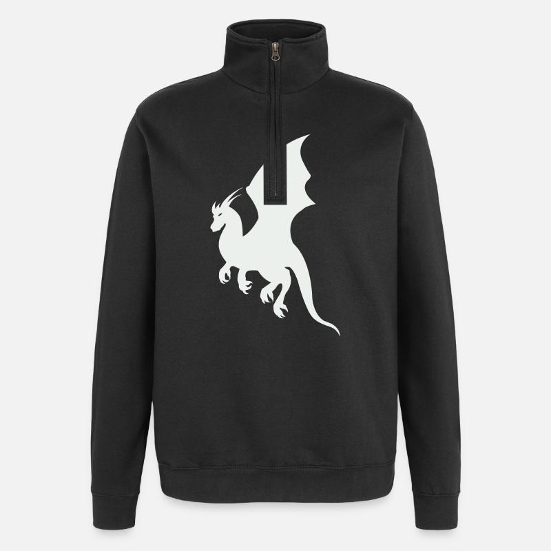 Dragon - Sweat à zip 1/4 - noir