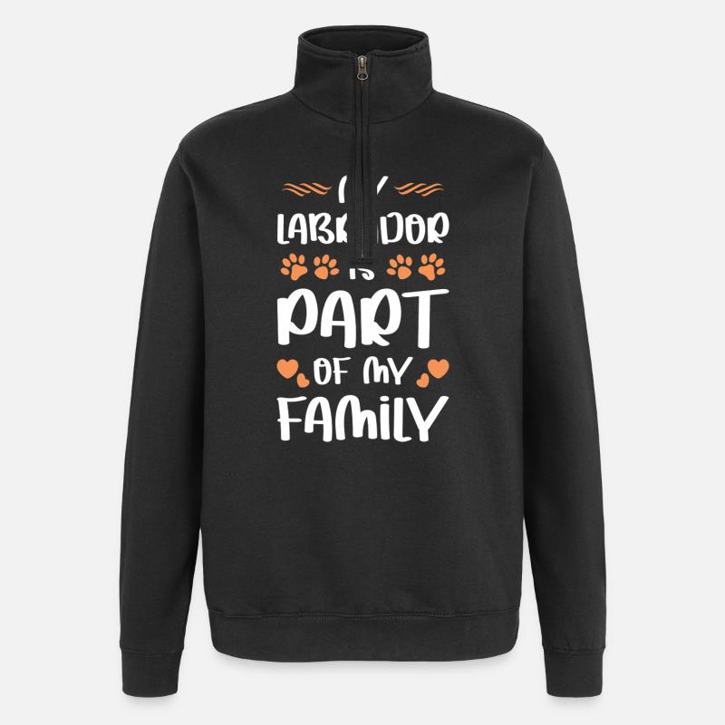 Labrador - Sweat à zip 1/4 - noir