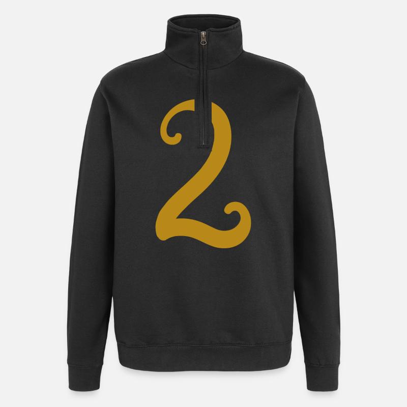 2 - Sweat à zip 1/4 - noir