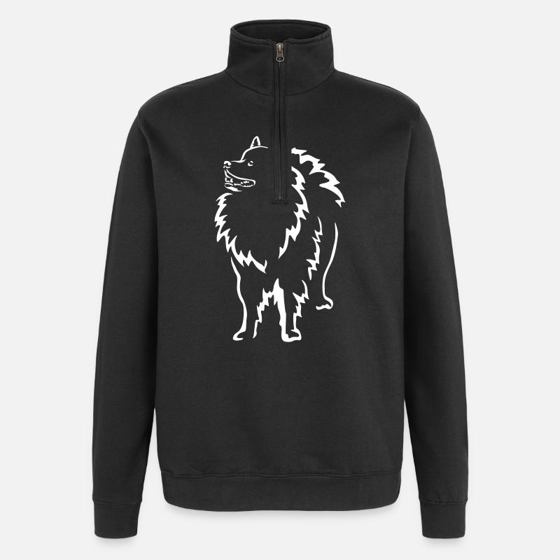 Wolfsspitz « Édition Noire » - Sweat à zip 1/4 - noir