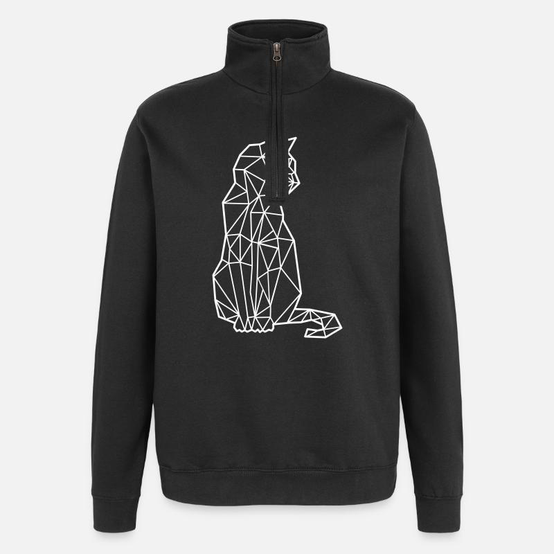 Cat Kitten - Quarter-Zip Sweatshirt - black