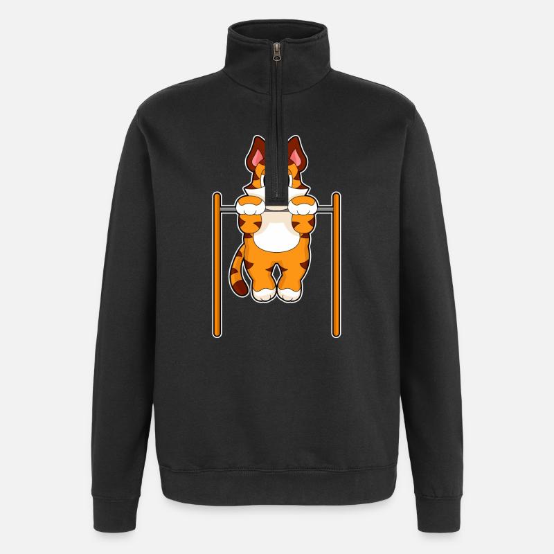 Tiger Bodybuilder Tractions Culturisme - Sweat à zip 1/4 - noir