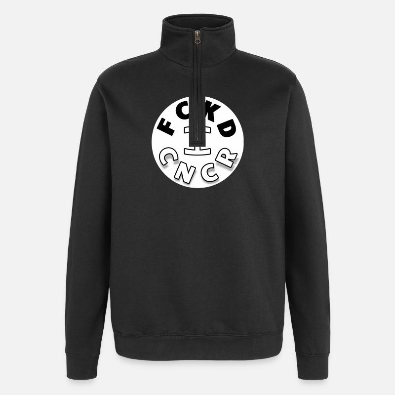 J’AI BAISÉ LE CANCER - Sweat à zip 1/4 - noir