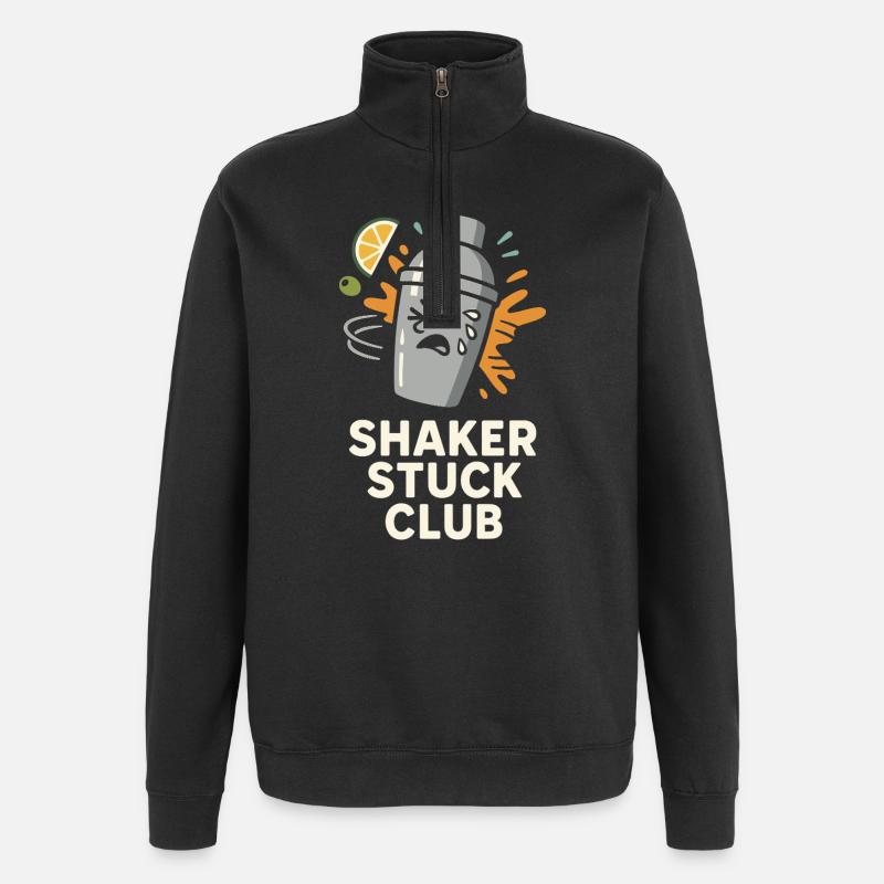 Shaker Stuck Mixologue débutant - Sweat à zip 1/4 - noir