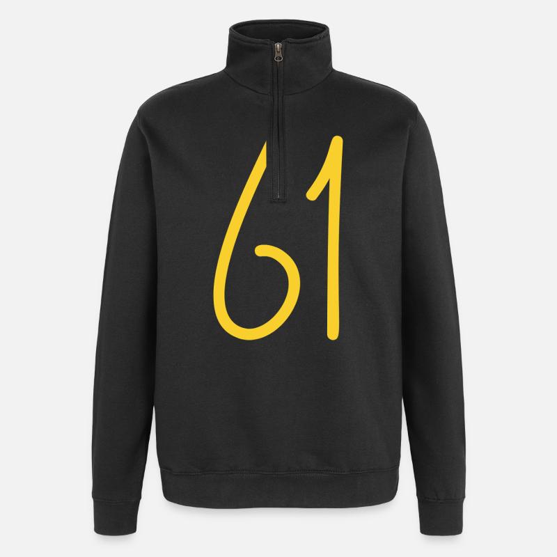 61 - Sweat à zip 1/4 - noir