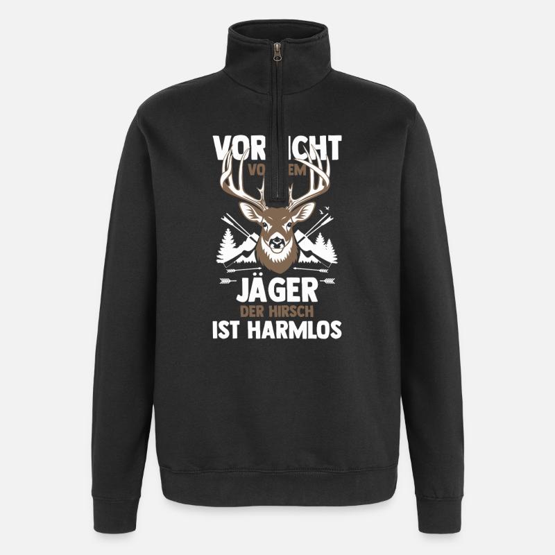 Chasse Chasse Chasseurs Chasseurs - Sweat à zip 1/4 - noir
