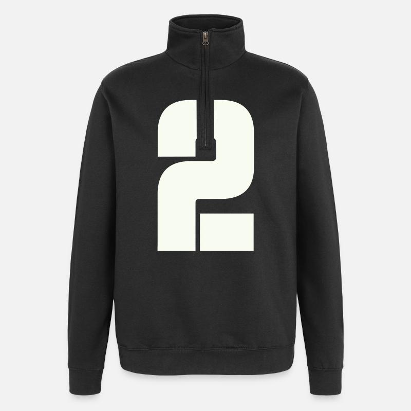 2 - Sweat à zip 1/4 - noir