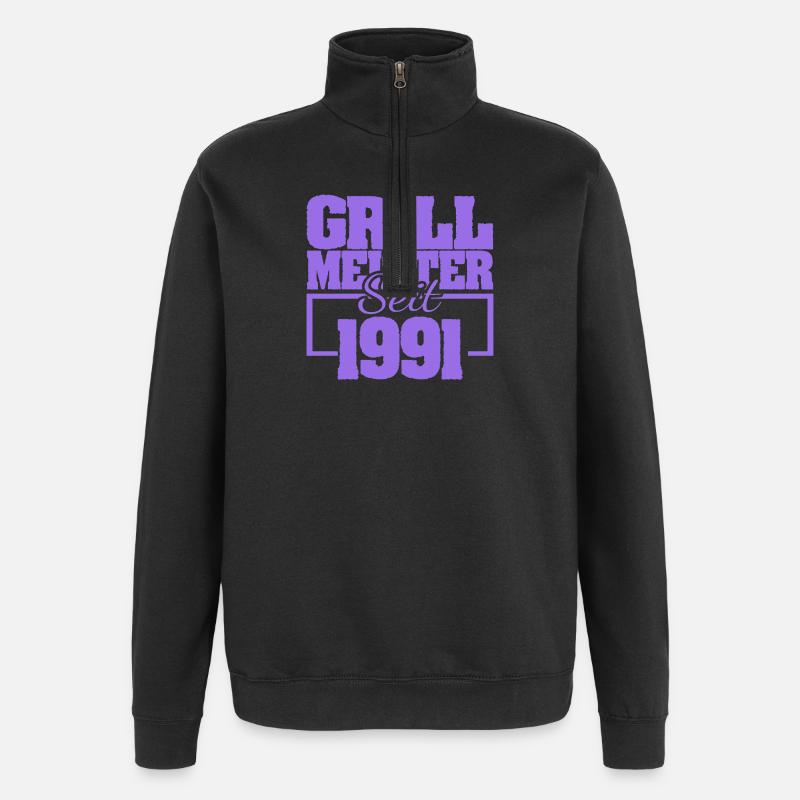 Couverts de gril 1991 - Sweat à zip 1/4 - noir