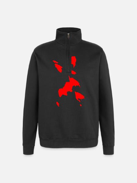 Abstract Budo TUSCHE - Quarter-Zip Sweatshirt - black