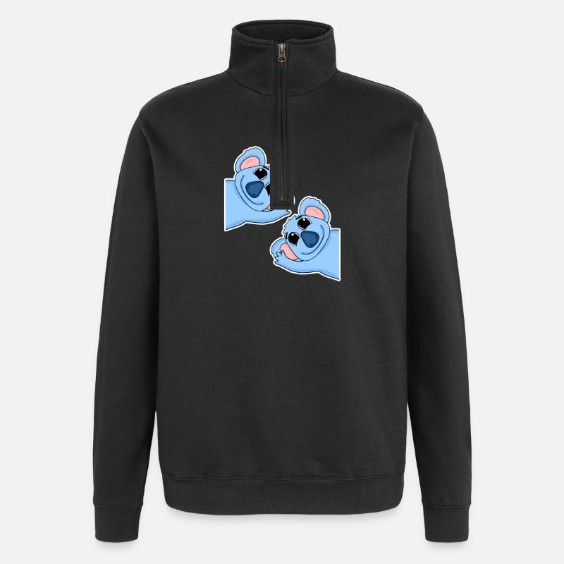 Koala Koalas - Quarter-Zip Sweatshirt - black