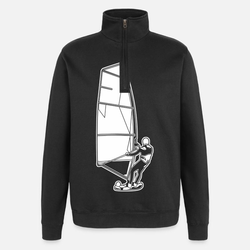 Windsurfer - Quarter-Zip-Sweatshirt - Schwarz