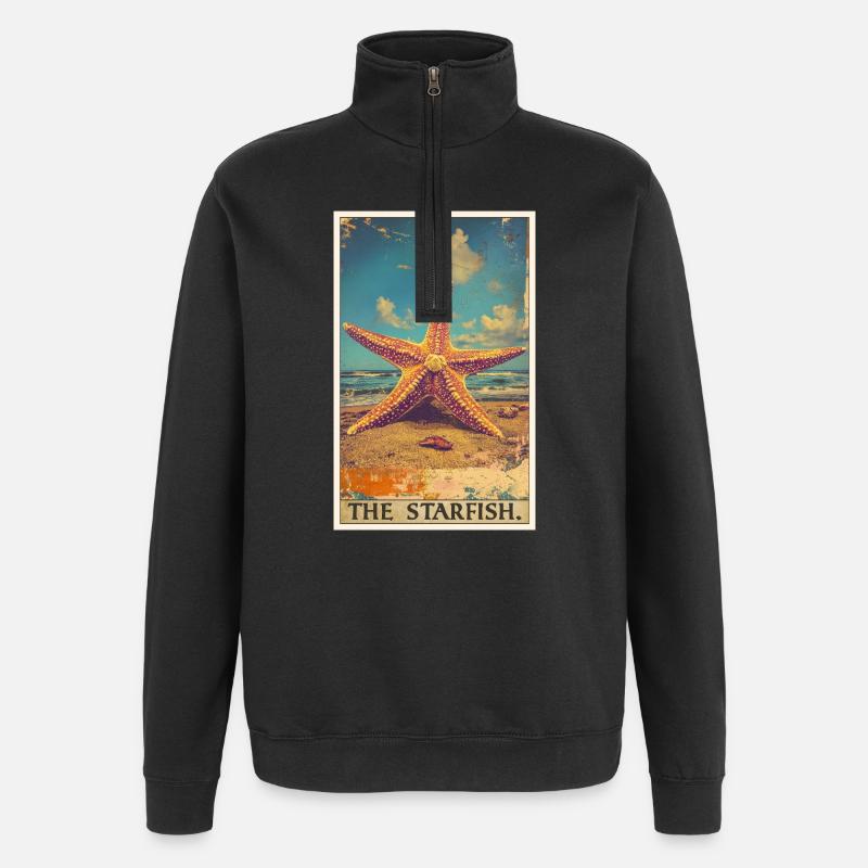Étoile de mer Étoile de mer - Sweat à zip 1/4 - noir