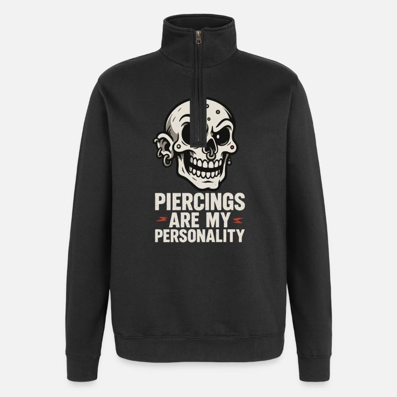 Piercing Addict Body Mod Enthusiast - Quarter-Zip Sweatshirt - black
