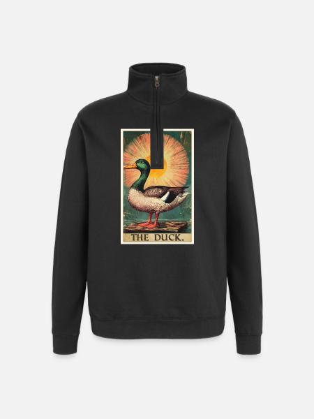 Ducks Duck - Quarter-Zip Sweatshirt - black