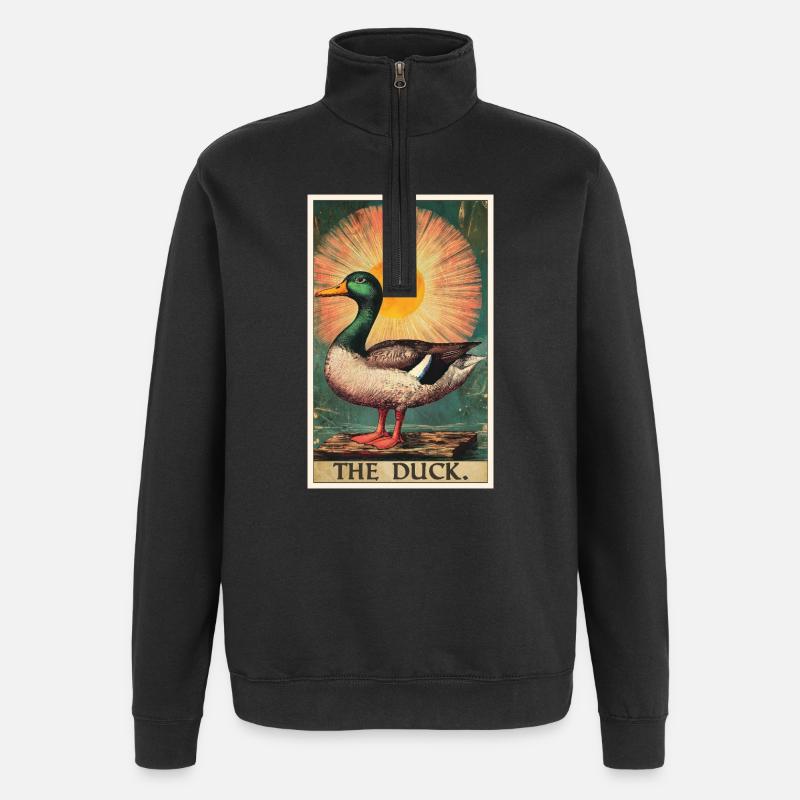 Enten Ente - Quarter-Zip-Sweatshirt - Schwarz