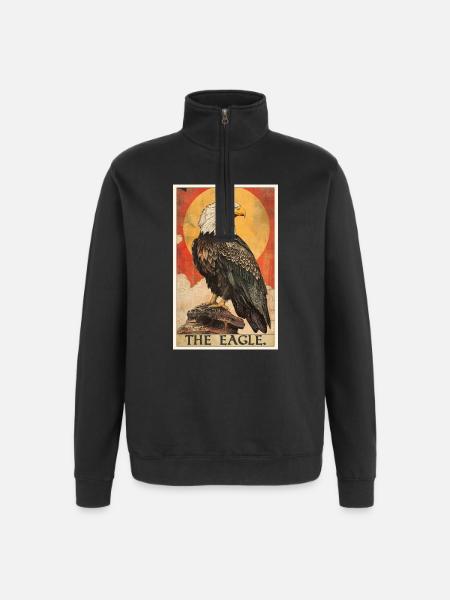 Eagle - Quarter-Zip Sweatshirt - black