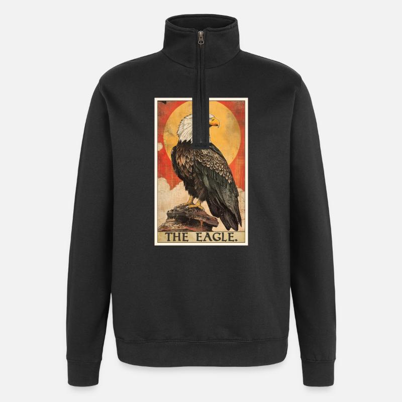 Adler - Quarter-Zip-Sweatshirt - Schwarz
