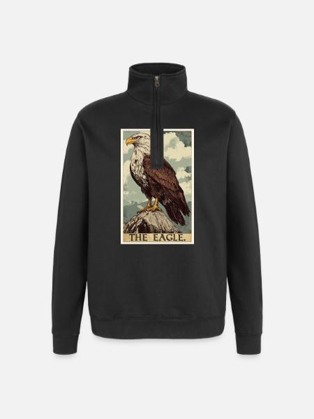 Eagle - Quarter-Zip Sweatshirt - black