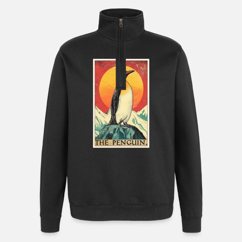 Pinguine Pinguin - Quarter-Zip-Sweatshirt - Schwarz