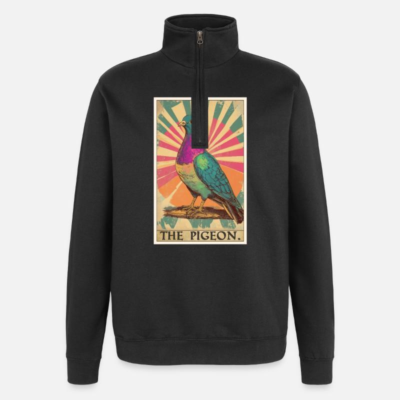Pigeons Pigeon - Sweat à zip 1/4 - noir