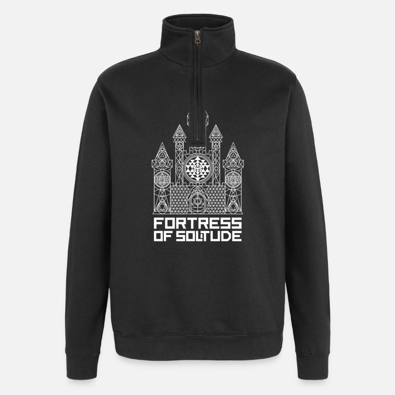 Festung der Einsamkeit - Quarter-Zip-Sweatshirt - Schwarz