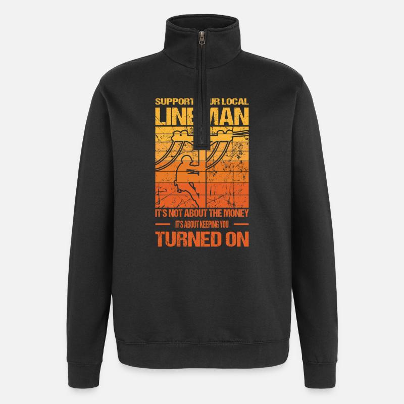 Elektroniker Elektromeister Geschenke - Quarter-Zip-Sweatshirt - Schwarz