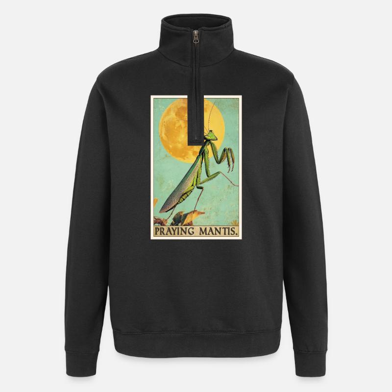 Praying mantises Praying mantis - Quarter-Zip Sweatshirt - black