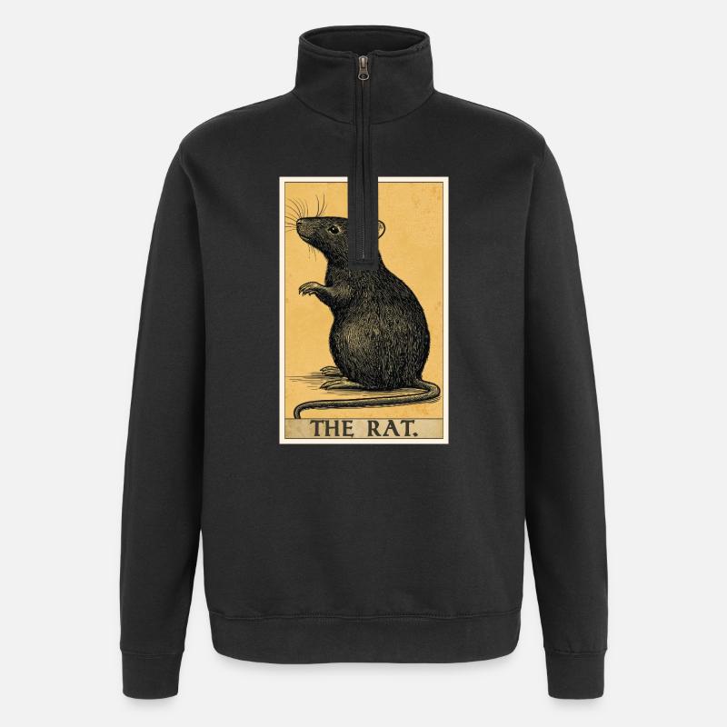 Rat Rat - Quarter-Zip Sweatshirt - black