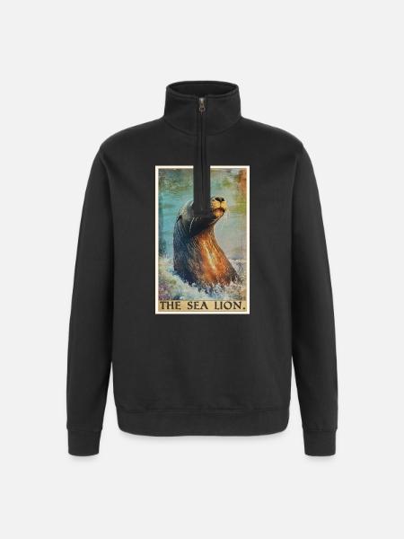 Sea Lions Sea Lion - Quarter-Zip Sweatshirt - black