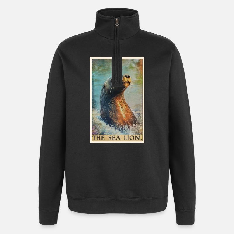 Lions de mer Lion de mer - Sweat à zip 1/4 - noir