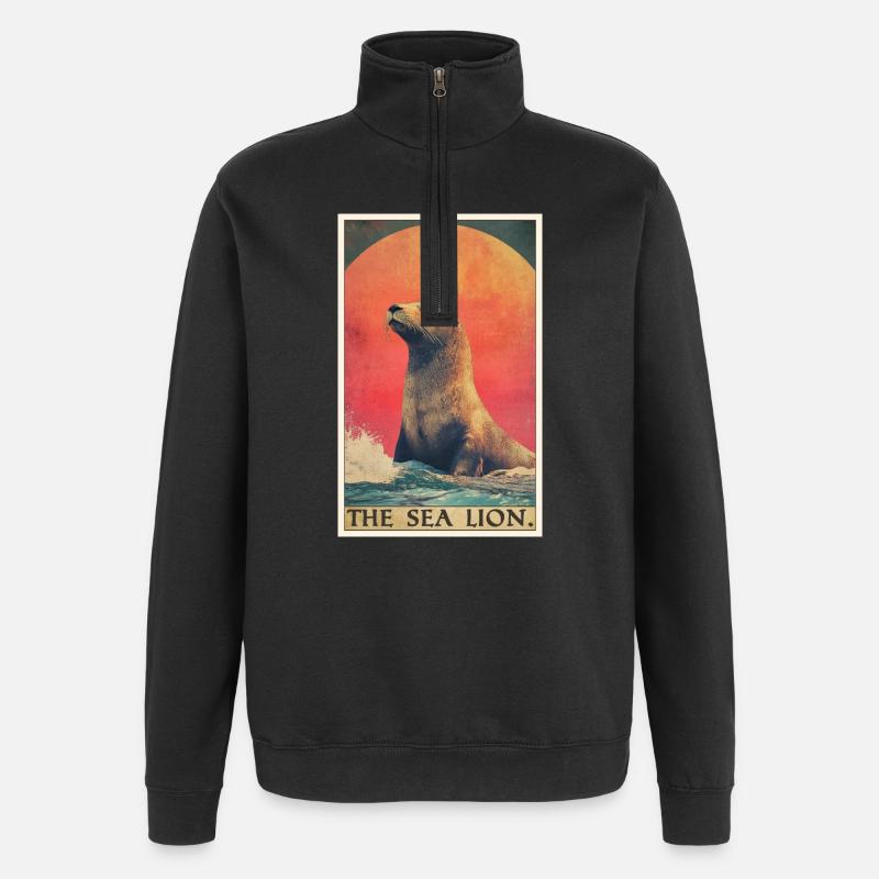 Lions de mer Lion de mer - Sweat à zip 1/4 - noir