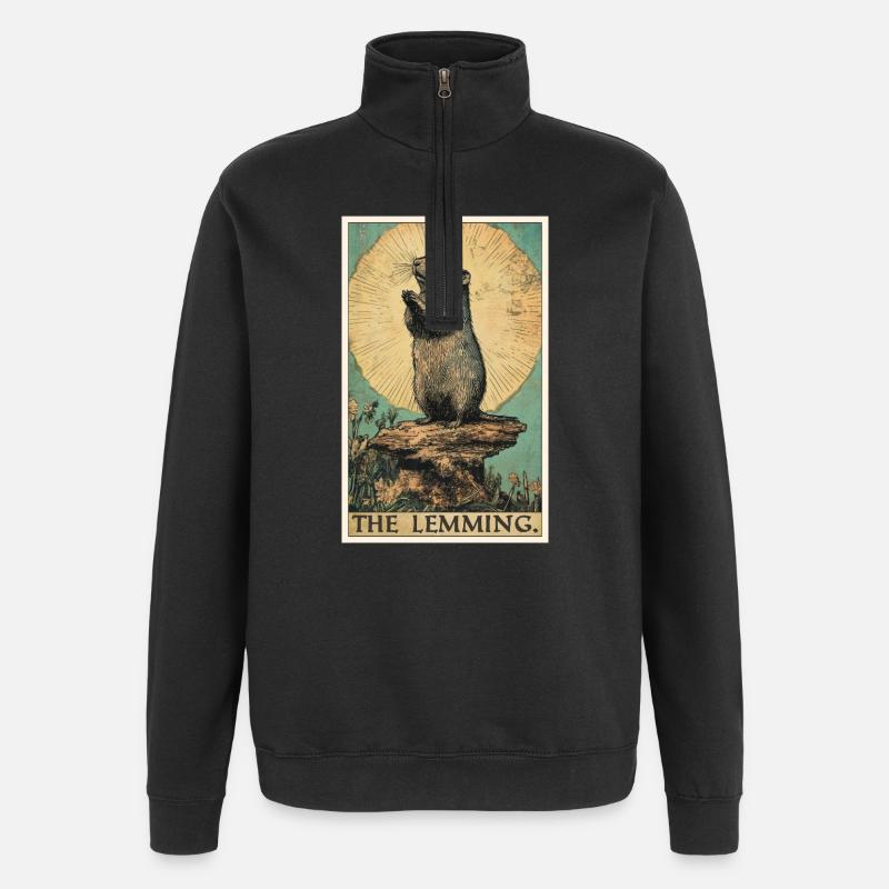 Lemmings Lemming - Sweat à zip 1/4 - noir