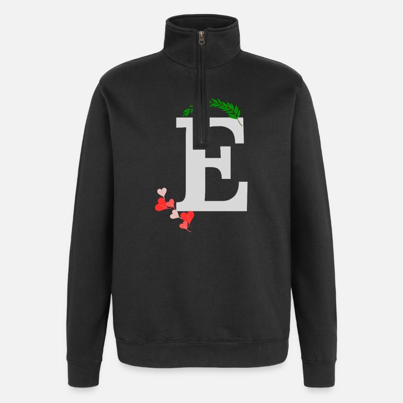 E - Sweat à zip 1/4 - noir