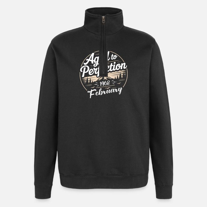Februar 1968  - Quarter-Zip-Sweatshirt - Schwarz