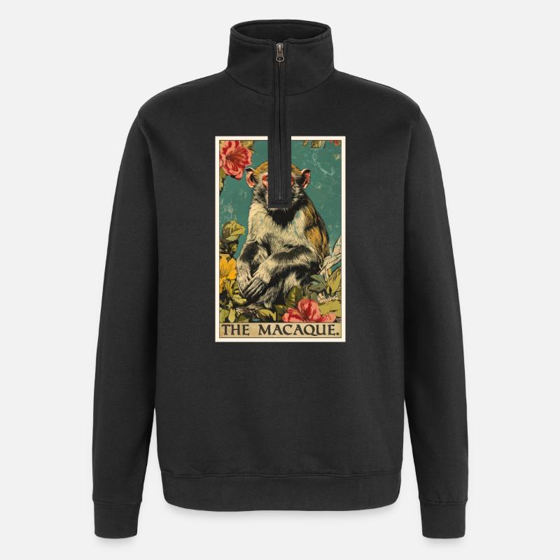 Macaque Macaque - Sweat à zip 1/4 - noir