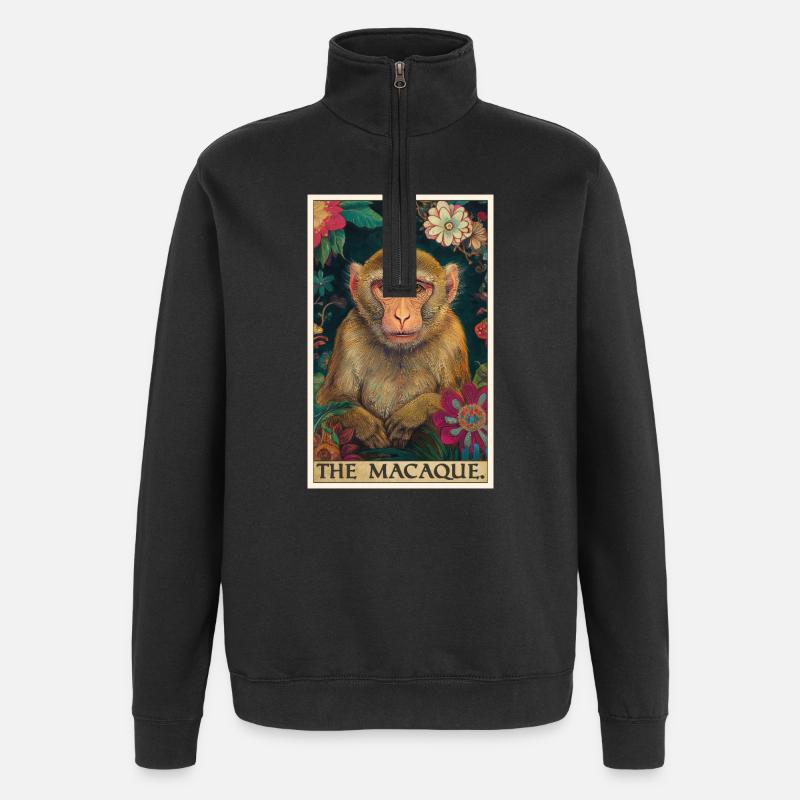 Makaken Makake - Quarter-Zip-Sweatshirt - Schwarz