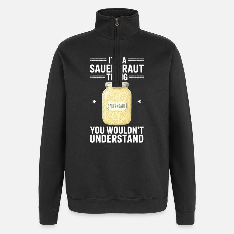 Cadeau de choucroute - Sweat à zip 1/4 - noir