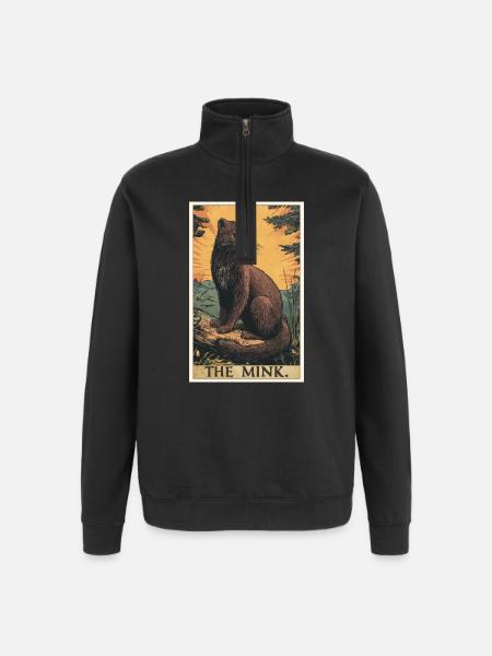 Nerze Nerz - Quarter-Zip-Sweatshirt - Schwarz