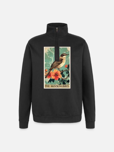 Oiseaux moqueurs Oiseaux moqueurs - Sweat à zip 1/4 - noir