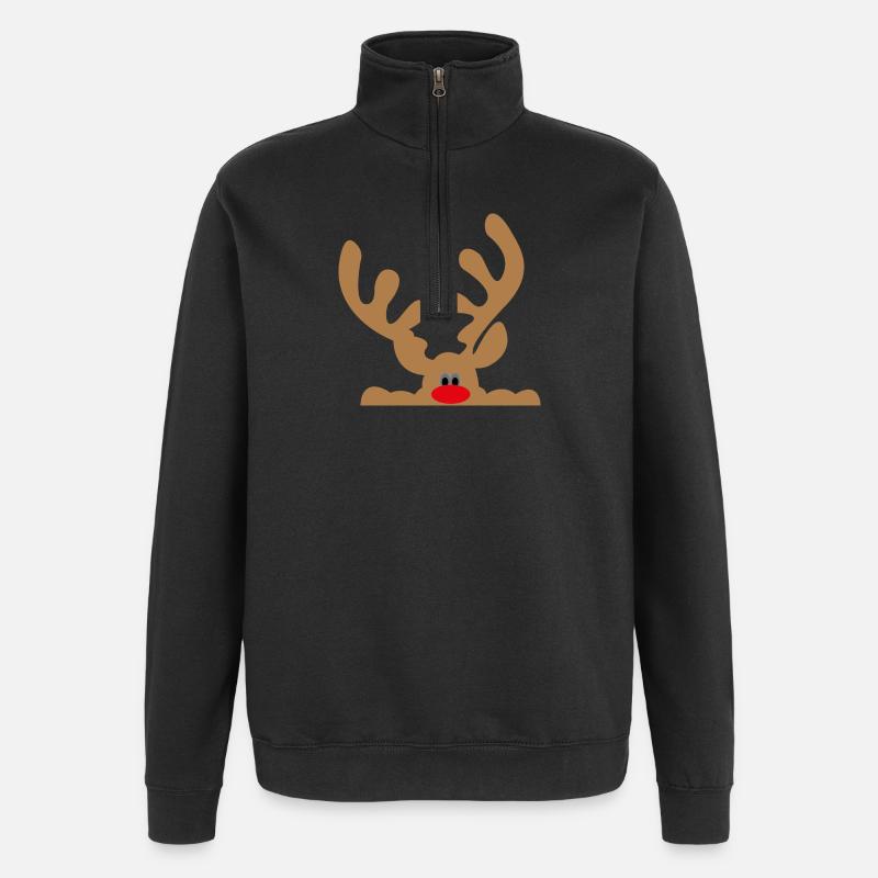Moose - Quarter-Zip Sweatshirt - black