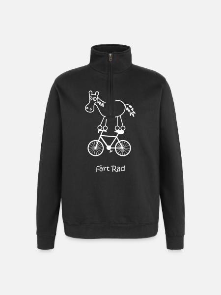 vélo, vélo, vélo - Sweat à zip 1/4 - noir