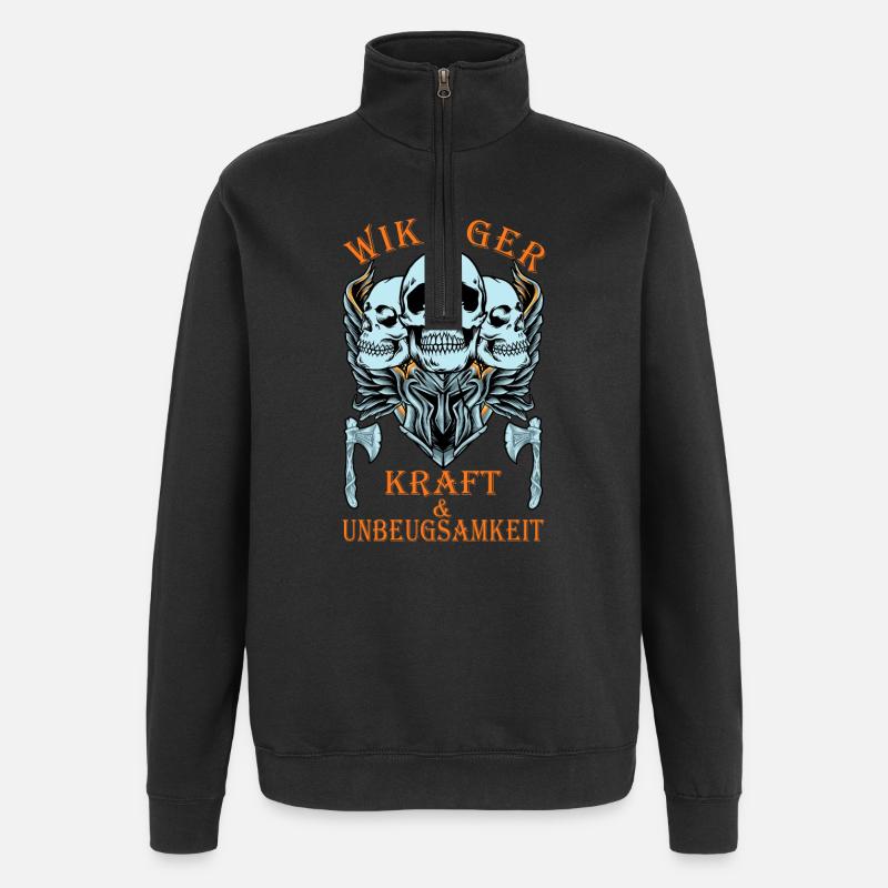 Wikinger Krieger, Krieger, Wikinger - Quarter-Zip-Sweatshirt - Schwarz