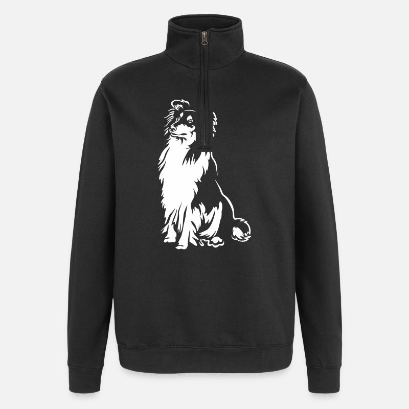 Collie « Black Edition » - Sweat à zip 1/4 - noir