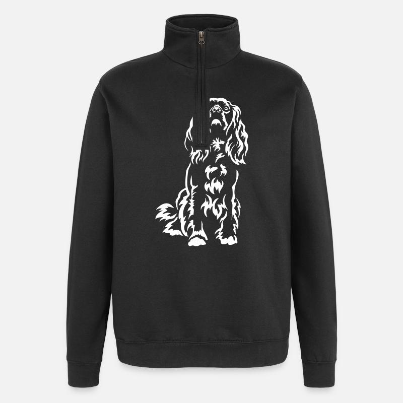 American Cocker Spaniel « Black Edition » - Sweat à zip 1/4 - noir