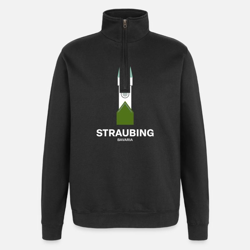 Straubing - Quarter-Zip-Sweatshirt - Schwarz