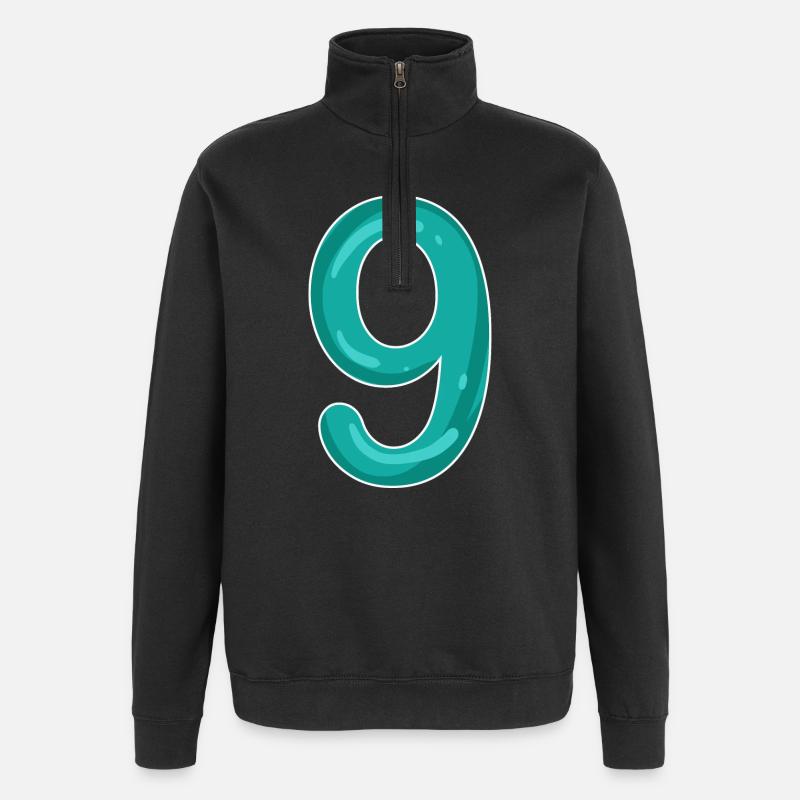 Numéro 9 - Neuf - 9 Motif - Sweat à zip 1/4 - noir