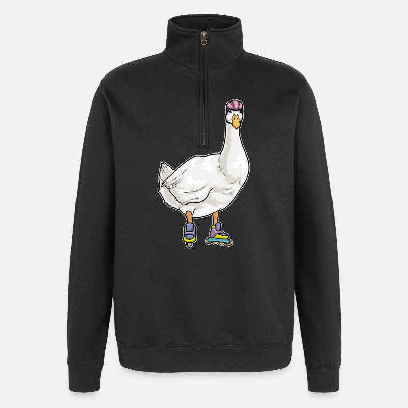 Ente Inline skating Rollschuhe - Quarter-Zip-Sweatshirt - Schwarz